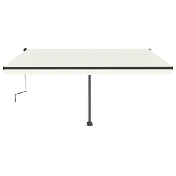 Markiser - Living Markis med LED manuellt infällbar 450x350 cm gräddvit