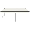 Miniatyrbild 4 av 11: Markiser - Living Markis med LED manuellt infällbar 450x350 cm gräddvit