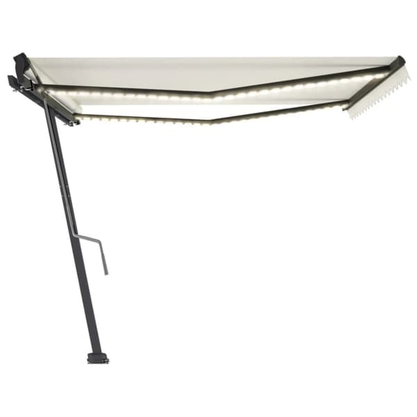 Markiser - Living Markis med LED manuellt infällbar 450x350 cm gräddvit