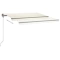 Miniatyrbild 6 av 11: Markiser - Living Markis med LED manuellt infällbar 450x350 cm gräddvit