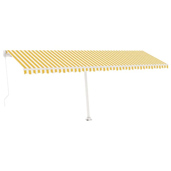 Markiser - Living Fristående markis manuellt infällbar 600x300 cm gul/vit