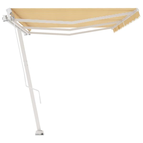 Markiser - Living Fristående markis manuellt infällbar 600x300 cm gul/vit