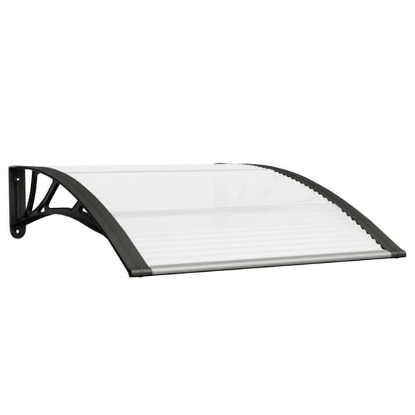 Markiser - Living Entrétak svart och transparent 100x75 cm polykarbonat
