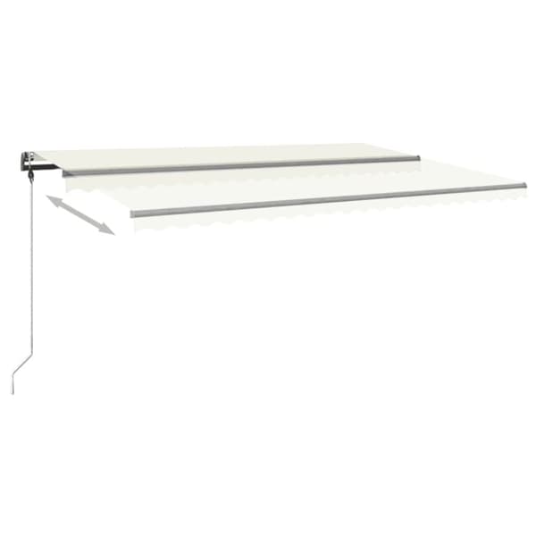 Markiser - Living Markis manuellt infällbar 500x350 cm gräddvit
