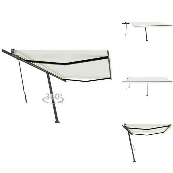 Markiser - Living Markis manuellt infällbar 500x350 cm gräddvit