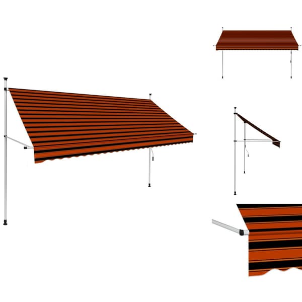 Markiser - Living Markis manuellt infällbar 300 cm orange och brun