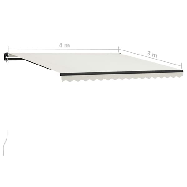 Markiser - Living Markis manuellt infällbar 400x300 cm gräddvit