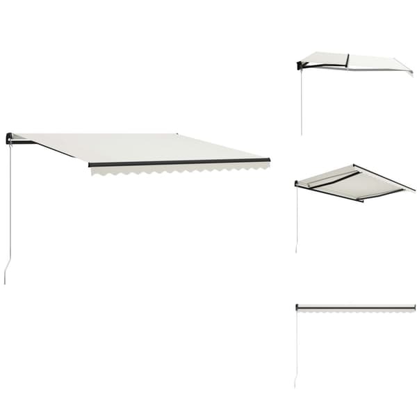 Markiser - Living Markis manuellt infällbar 400x300 cm gräddvit