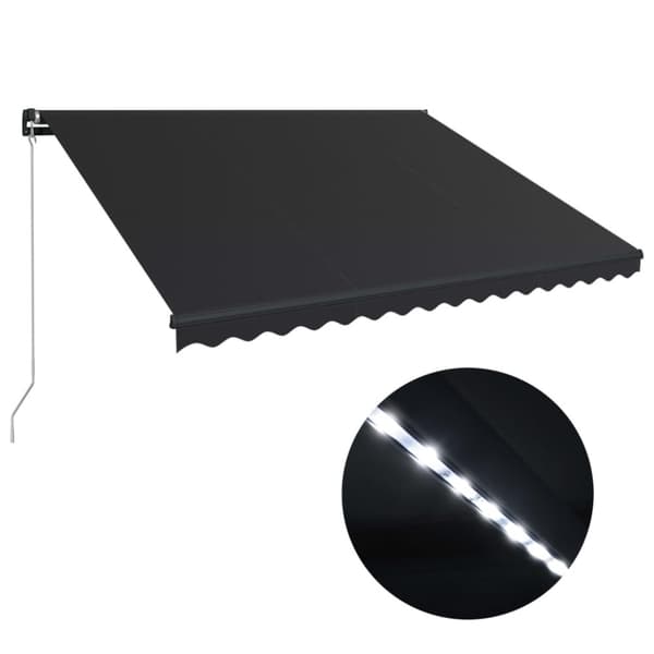 Markiser - Living Markis manuellt infällbar med LED 400x300 cm antracit