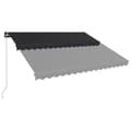 Miniatyrbild 5 av 11: Markiser - Living Markis manuellt infällbar med LED 400x300 cm antracit