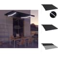 Miniatyrbild 1 av 11: Markiser - Living Markis manuellt infällbar med LED 400x300 cm antracit