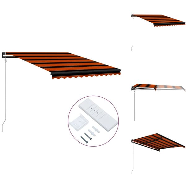 Markiser - Living Markis automatiskt infällbar 350x250 cm orange och brun