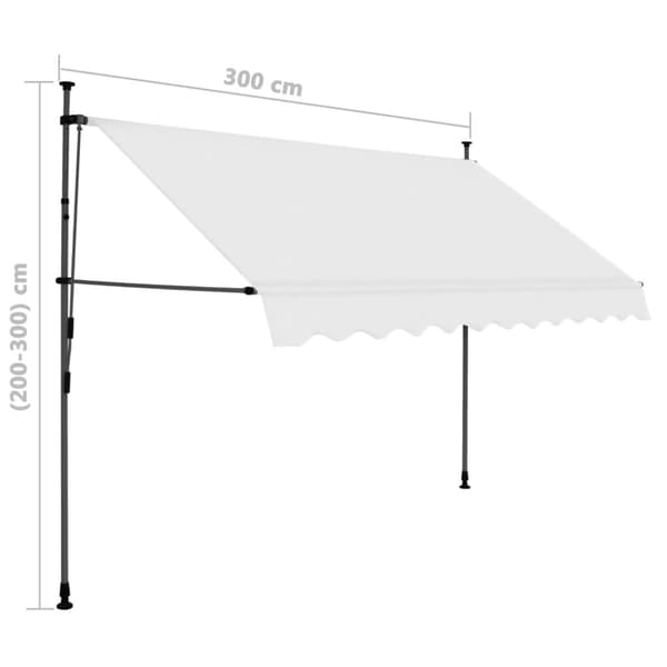 Markiisit - Living Sisäänkelattava markiisi LED-valoilla 300 cm kerma