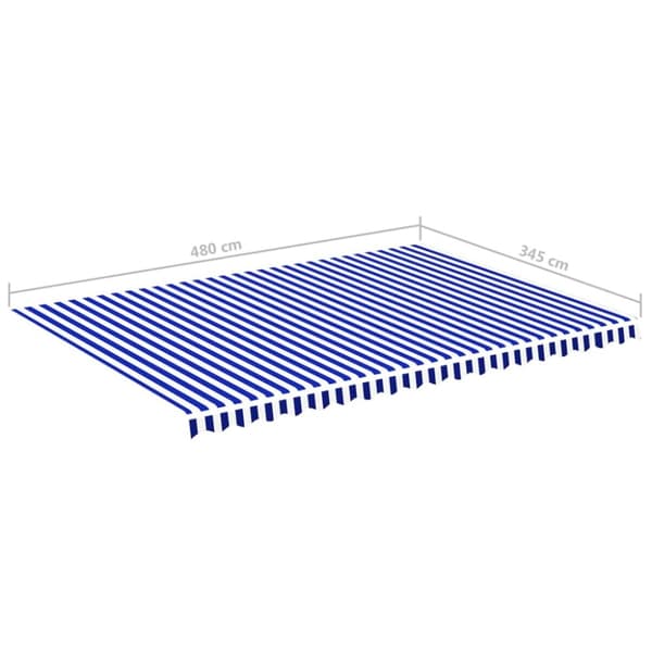 Markiser - Living Markisväv blå och vit 5x3,5 m