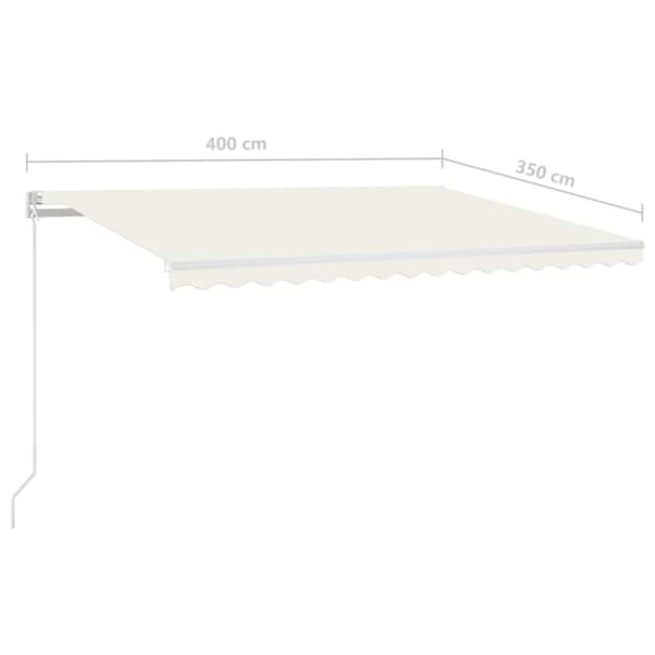 Markiisit - Living Manuaalisesti sisäänkelattava markiisi 400x350 cm kerma