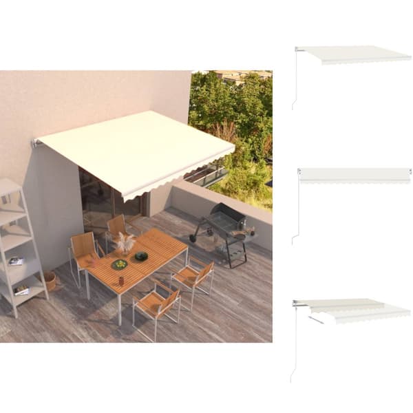 Markiisit - Living Manuaalisesti sisäänkelattava markiisi 400x350 cm kerma