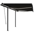 Miniatyrbild 3 av 11: Markiser - Living Markis manuellt infällbar med LED 3,5x2,5 m antracit