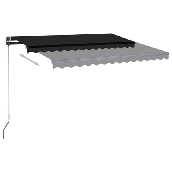 Markiser - Living Markis manuellt infällbar med LED 3,5x2,5 m antracit