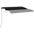 Miniatyrbild 5 av 11: Markiser - Living Markis manuellt infällbar med LED 3,5x2,5 m antracit