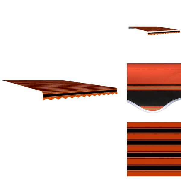 Markiser - Living markisedug 350x250 cm kanvas orange og brun