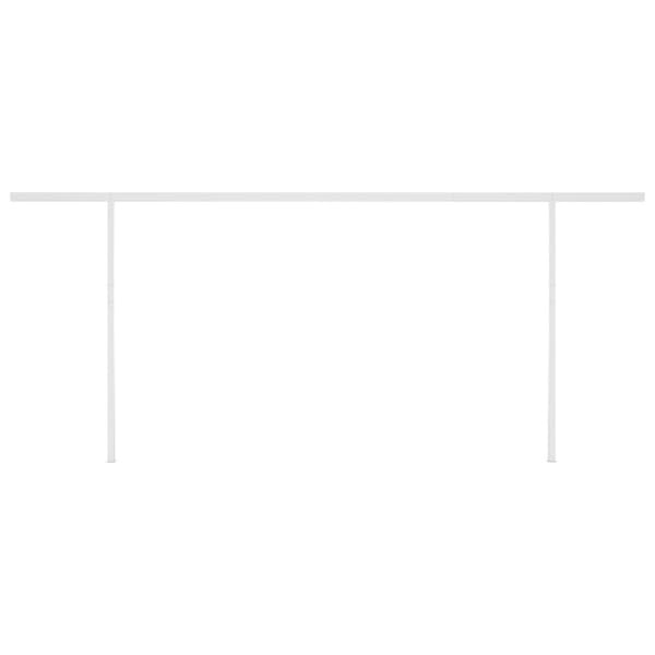 Markiser - Living markise m. LED + vindsensor 6x3,5 m automatisk cremefarvet