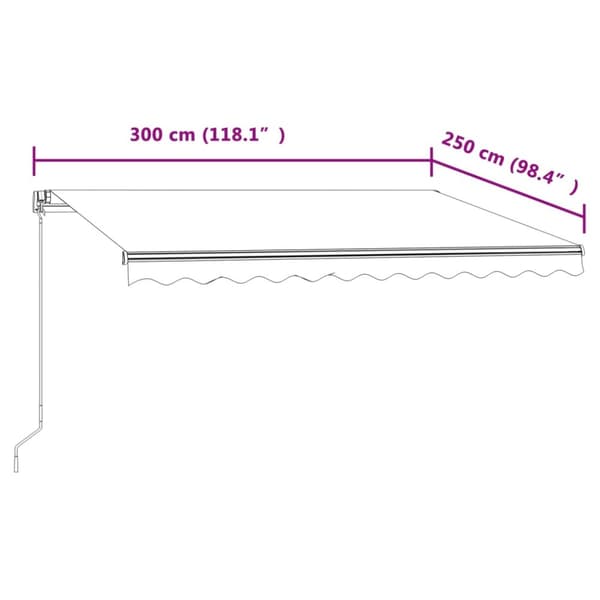 Markiser - Living markise 300x250 cm automatisk betjening antracitgrå
