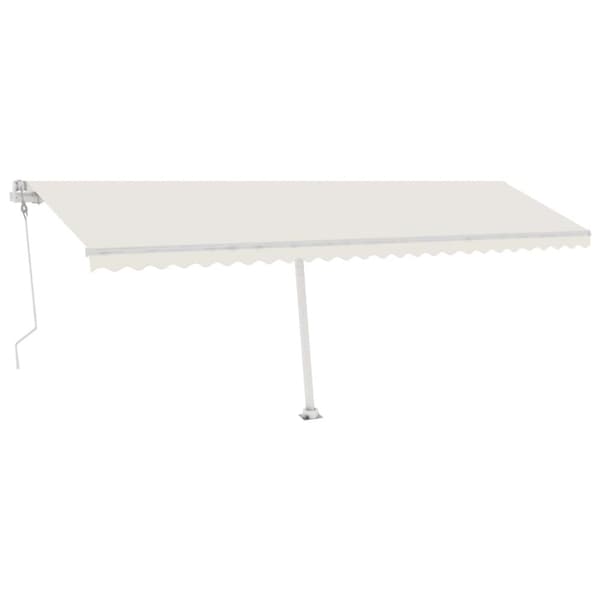 Markiser - Living Automatisk markis med vindsensor & LED 600x350 cm gräddvit