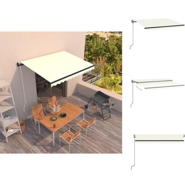 Markiser - Living Automatisk markis 350x250 cm gräddvit