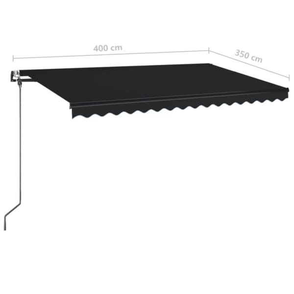 Markiisit - Living Automaattisesti sisäänkelattava markiisi 400x350 cm antrasiitti