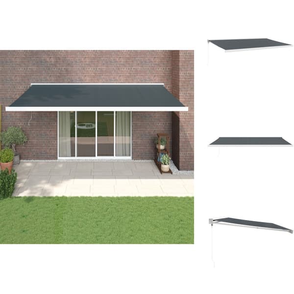 Markiser - Living foldemarkise 5x3 m stof og aluminium antracitgrå
