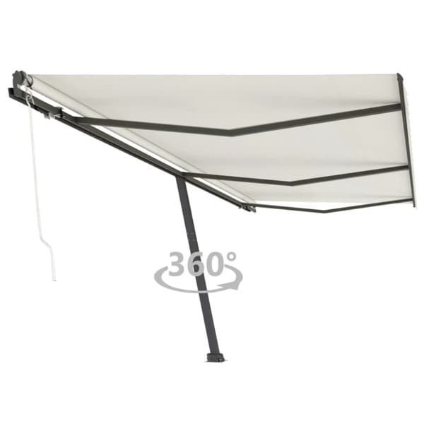 Markiser - Living fritstående markise 600x300 cm automatisk betjening cremefarvet