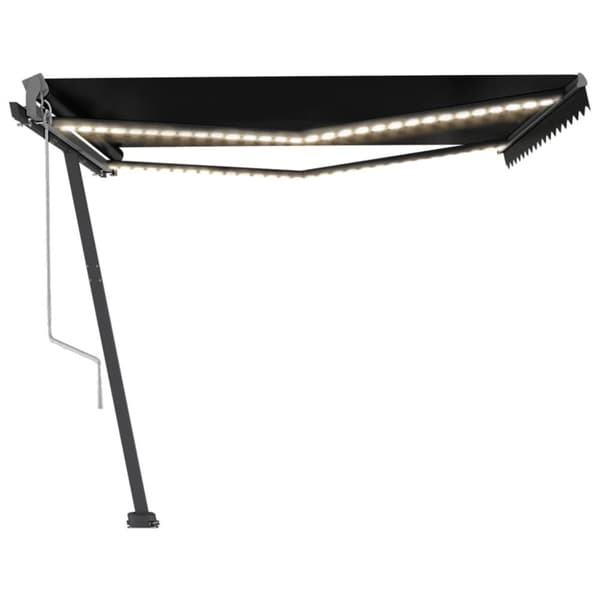 Markiser - Living Automatisk markis med vindsensor & LED 450x300 cm antracit