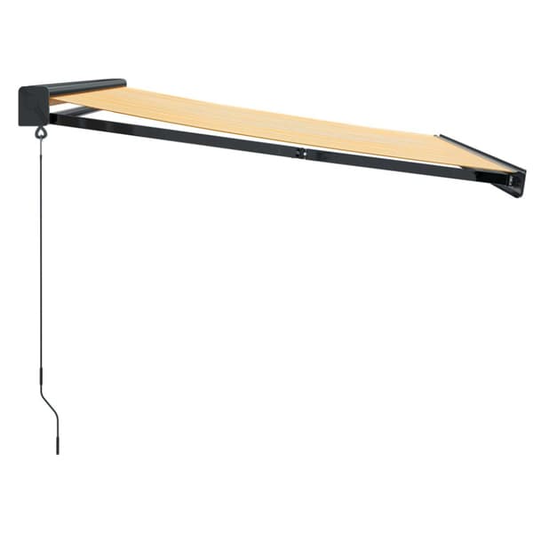 Markiisit - Living Sisäänkelattava markiisi keltavalkoinen 3x2,5 m kangas/alumiini