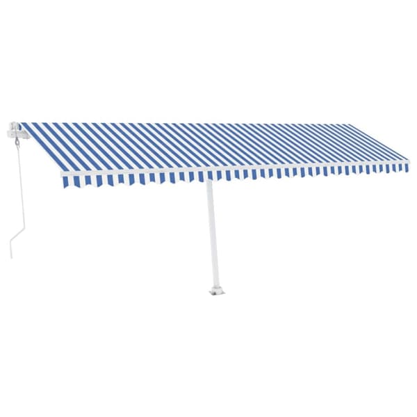Markiisit - Living Vapaasti seisova sisäänkelattava markiisi 600x300 cm sinivalk.