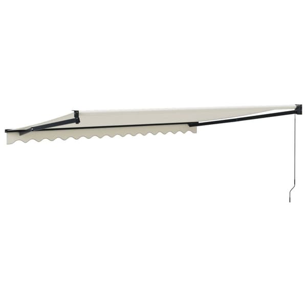 Markiser - Living Markis infällbar gräddvit 4x3 m tyg och aluminium