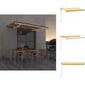 Miniatyrbillede 1 af 10: Markiser - Living markise m. LED + vindsensor 450x300 cm automatisk gul og hvid
