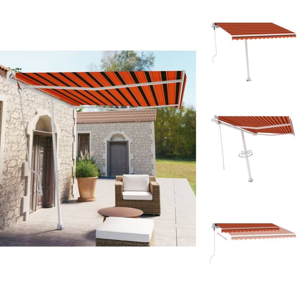 Markiser - Living Fristående markis automatisk 300x250 cm orange/brun