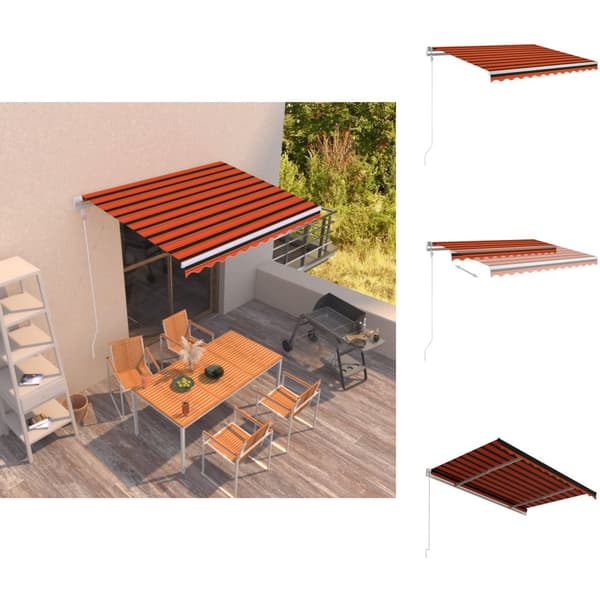 Markiser - Living Markis automatiskt infällbar 300x250 cm orange och brun