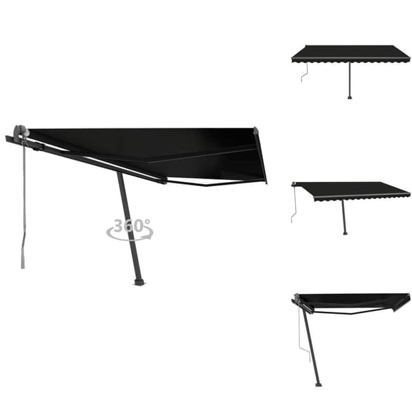 Markiisit - Living Vapaasti seisova sisäänkelattava markiisi 400x350cm antrasiitti