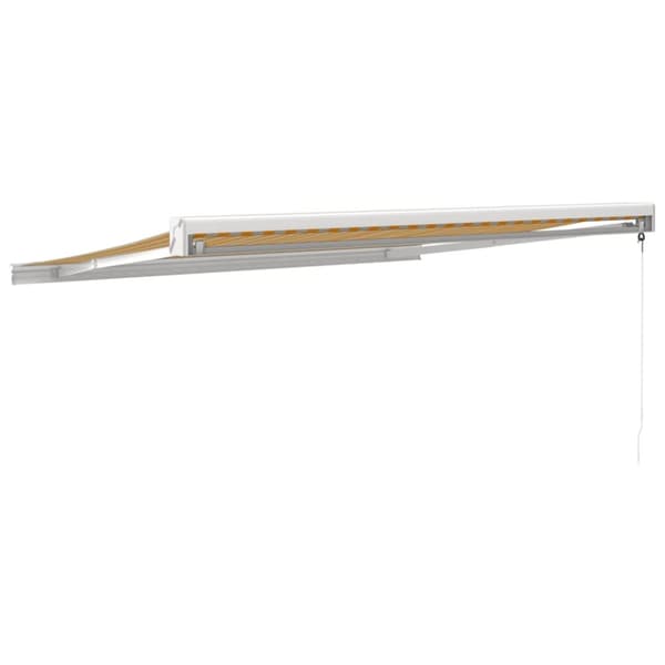 Markiser - Living Markis infällbar gul och vit 3x2,5 m tyg&aluminium