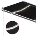Miniatyrbild 5 av 10: Markiser - Living Markis manuellt infällbar med LED 3x2,5 m antracit