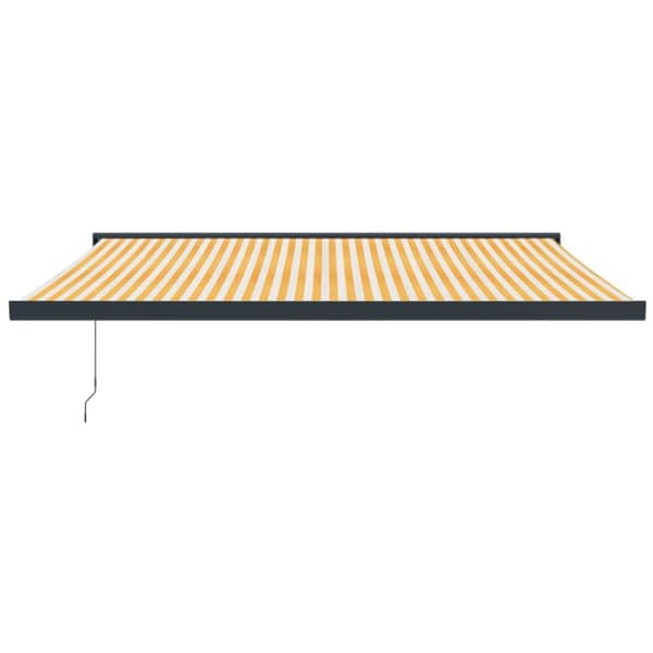 Markiser - Living Markis infällbar gul och vit 4x3 m tyg&aluminium
