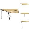 Miniatyrbild 1 av 11: Markiser - Living Automatisk markis med vindsensor & LED 450x300 cm gul/vit