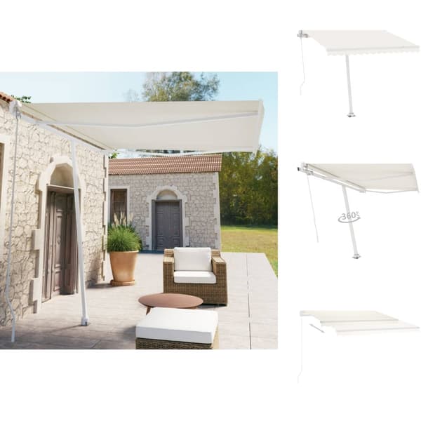 Markiser - Living Fristående markis automatisk 300x250 cm gräddvit