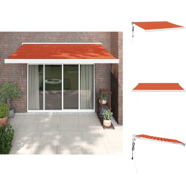 Markiser - Living foldemarkise 3x2,5 m stof og aluminium orange og brun