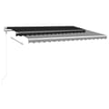 Miniatyrbild 5 av 9: Markiser - Living Automatisk markis med vindsensor & LED 450x300 cm antracit