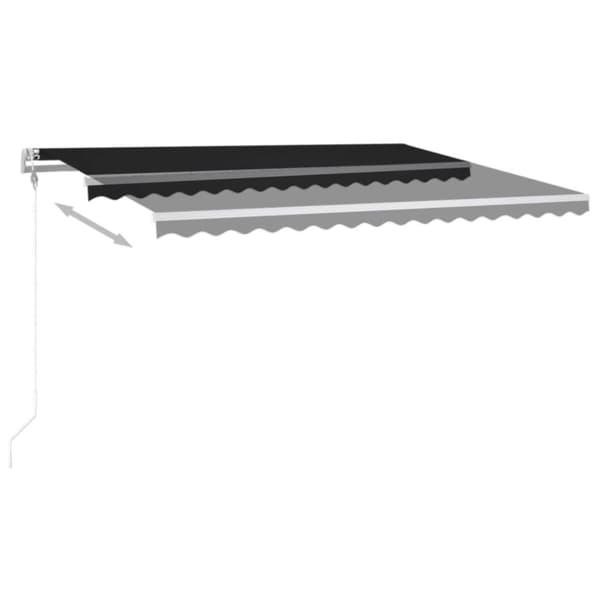 Markiser - Living Automatisk markis med vindsensor & LED 450x300 cm antracit