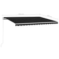 Miniatyrbild 9 av 9: Markiser - Living Automatisk markis med vindsensor & LED 450x300 cm antracit