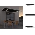 Miniatyrbild 1 av 9: Markiser - Living Automatisk markis med vindsensor & LED 450x300 cm antracit