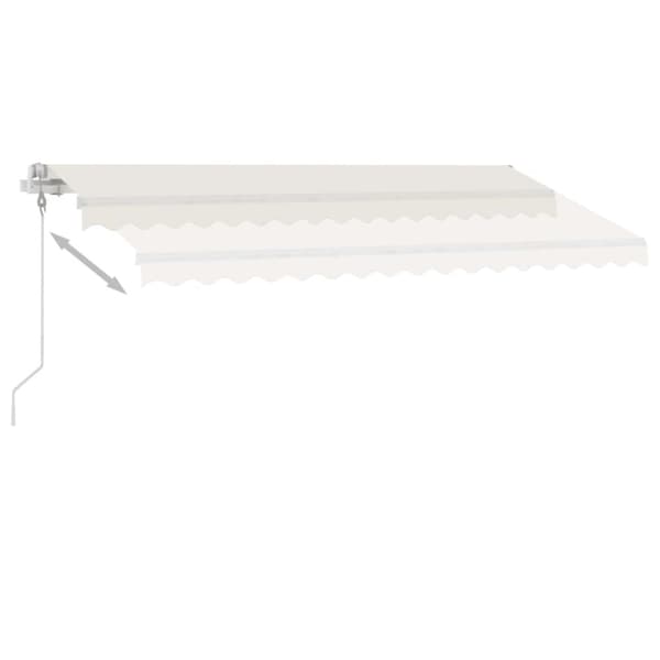 Markiisit - Living Sisäänkelattava markiisi LED ja tuulisensori 450x300cm kerma